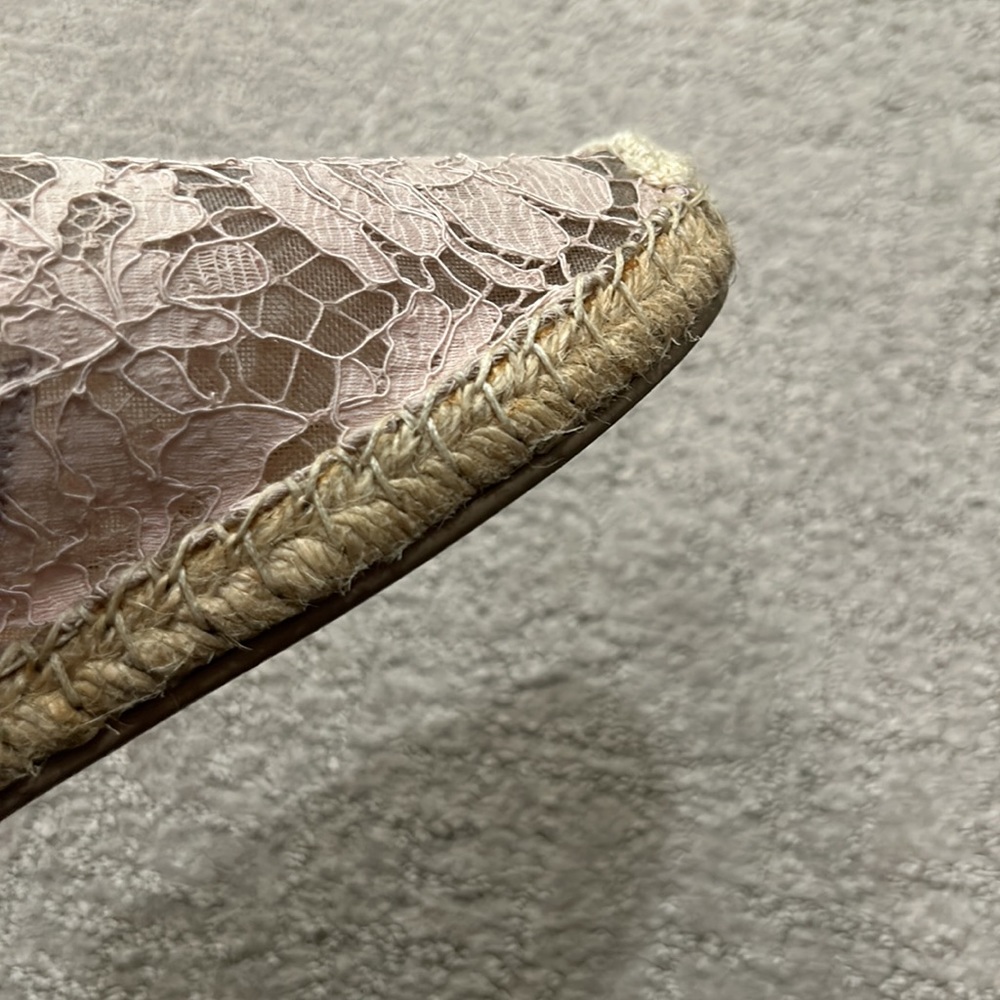 Valentino Lace Espadrilles Blush Pink - Picture 8 of 11